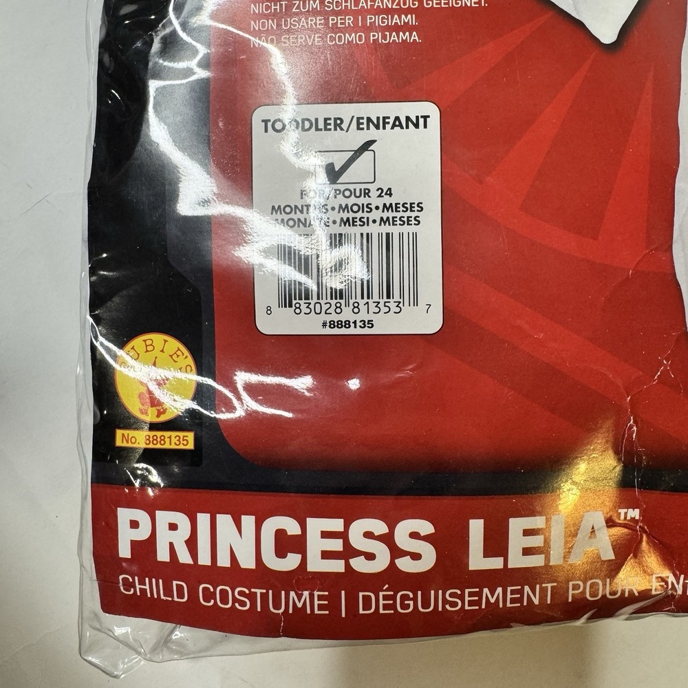 Disney Star Wars Princess Leia Baby Costume Child Toddler 24mo Officially Lic - Picture 5 of 6